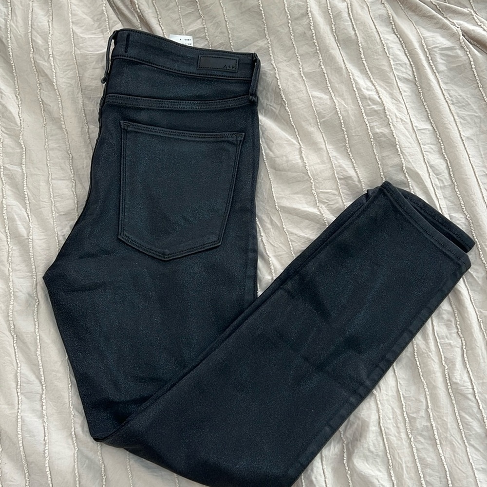 Abercrombie Black Shine Skinny Jeans